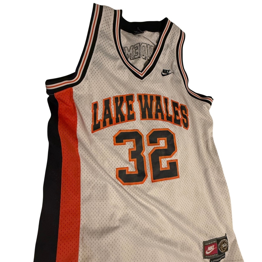 Vintage Nike Amar'e Stoudemire Lake Wales 32 Basketball Jersey White Mens Large